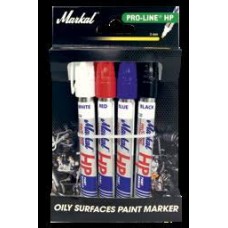 Маркер с жидкой быстросохнущей краской Markal Valve Action Paint Marker Retail Pack 4 шт (Белый ,Красный ,Синий,Черный) 22235