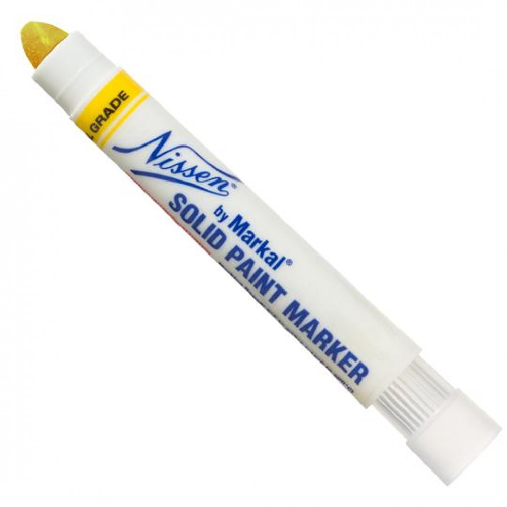 Маркер на основе твёрдой краски в прочном держателе Nissen Solid Paint Marker Флуоресцентный Жёлтый 28776