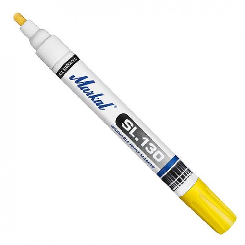 Универсальный маркер на основе смываемой жидкой краски Markal  SL.130 Paint Marker,Флуоресцентный Желтый 31200226