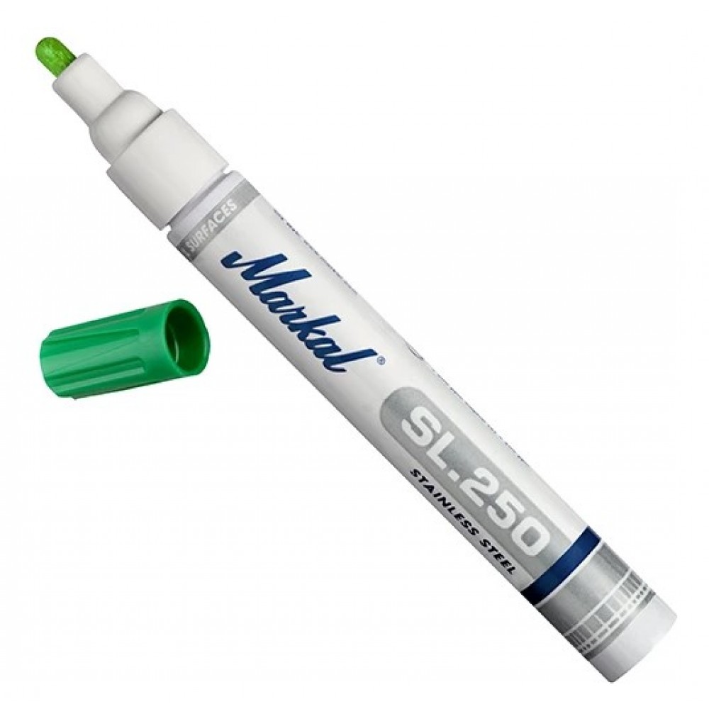 Маркер с жидкой быстросохнущей краской для сложных поверхностей Markal SL 250, Зеленый 31200529
