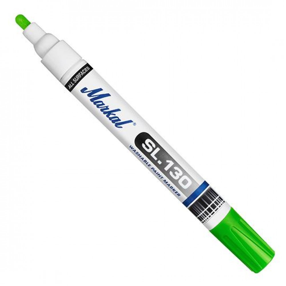 Универсальный маркер на основе смываемой жидкой краски Markal  SL.130 Paint Marker , Флуоресцентный Зеленый 31201826