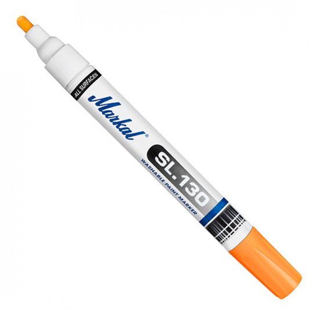 Универсальный маркер на основе смываемой жидкой краски Markal  SL.130 Paint Marker , Флуоресцентный Оранжевый 31202026