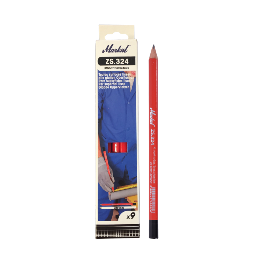 Лакированный треугольный карандаш для маркировки на гладких поверхностях Markal ZS.324, Красный 44092324