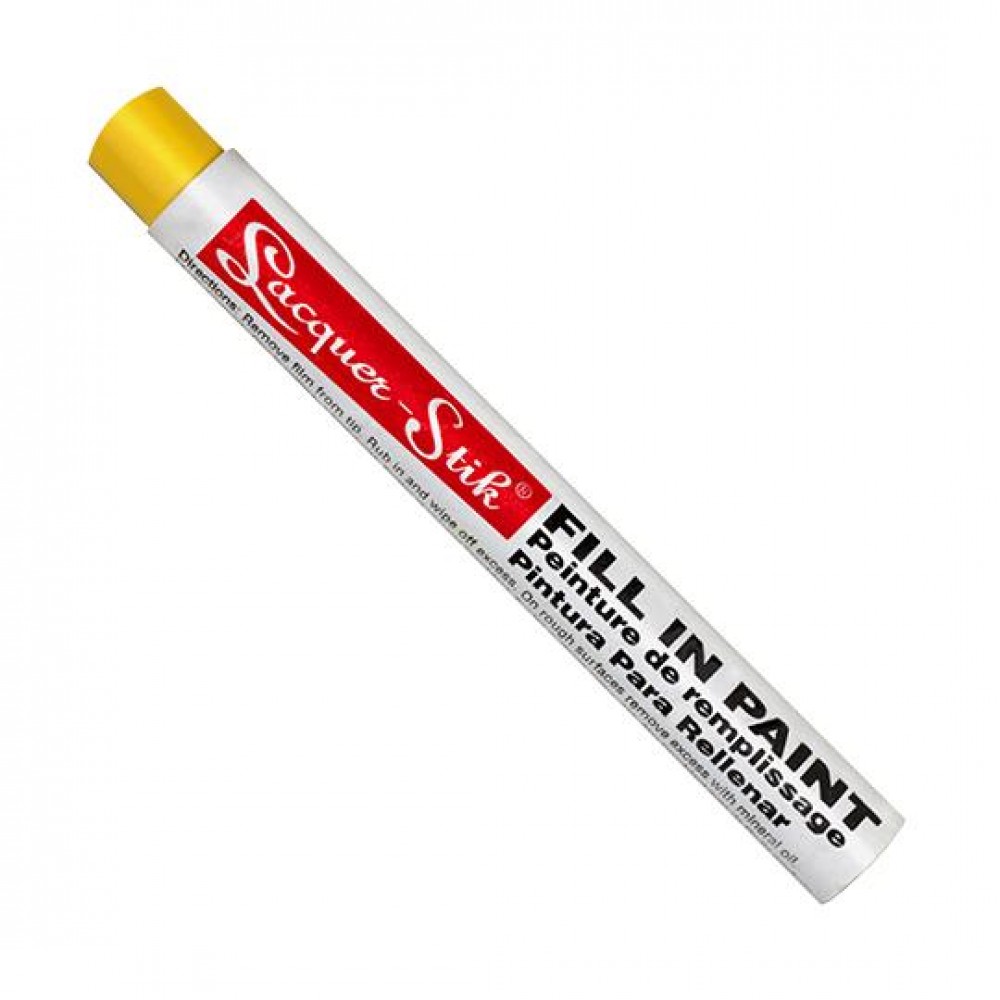 Маркер - карандаш с твердой краской для маркировки на металле Markal Lacquer-Stik, Желтый  51121
