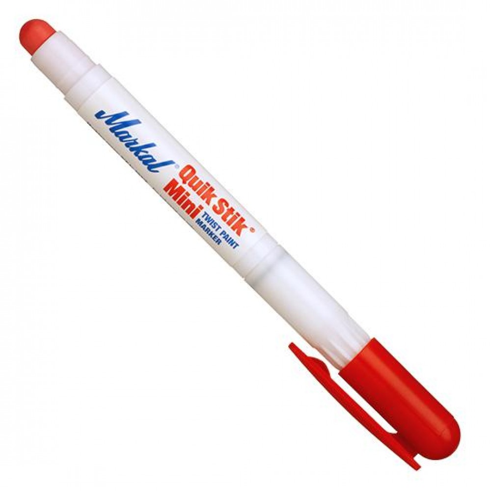 Маркер на основе быстросохнущей твердой краски с винтовым механизмом Markal Quik Stik Mini Paintstik, Красный 61128