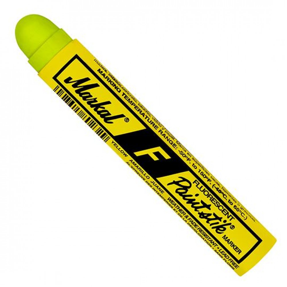 Маркер - карандаш с твердой краской Markal F Paintstik,Флуоресцентный Желтый 82831