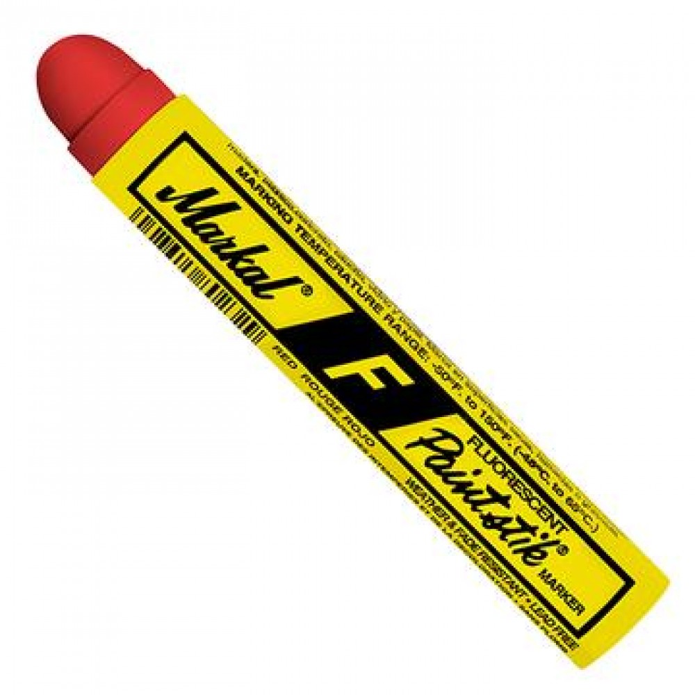 Маркер - карандаш с твердой краской Markal F Paintstik,Флуоресцентный Красный 82832