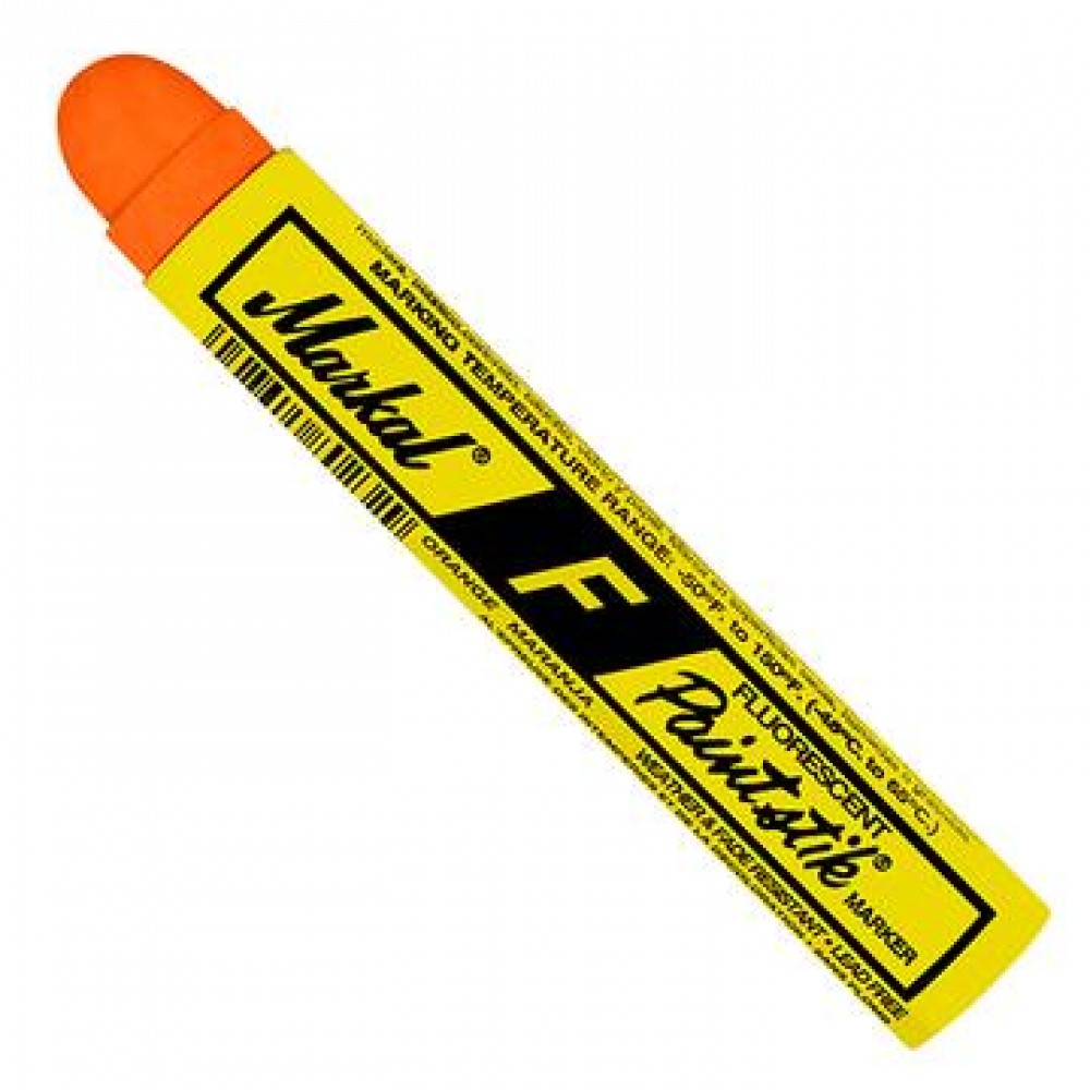 Маркер - карандаш с твердой краской Markal F Paintstik,Флуоресцентный Оранжевый 82834
