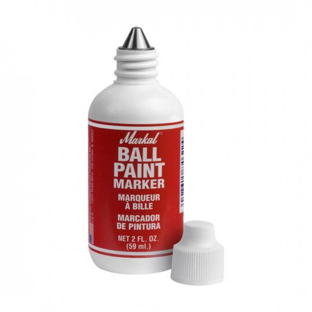 Маркер с металлическим шариковым наконечником в пластиковой тубе Markal Ball Paint Marker, Красный 84622