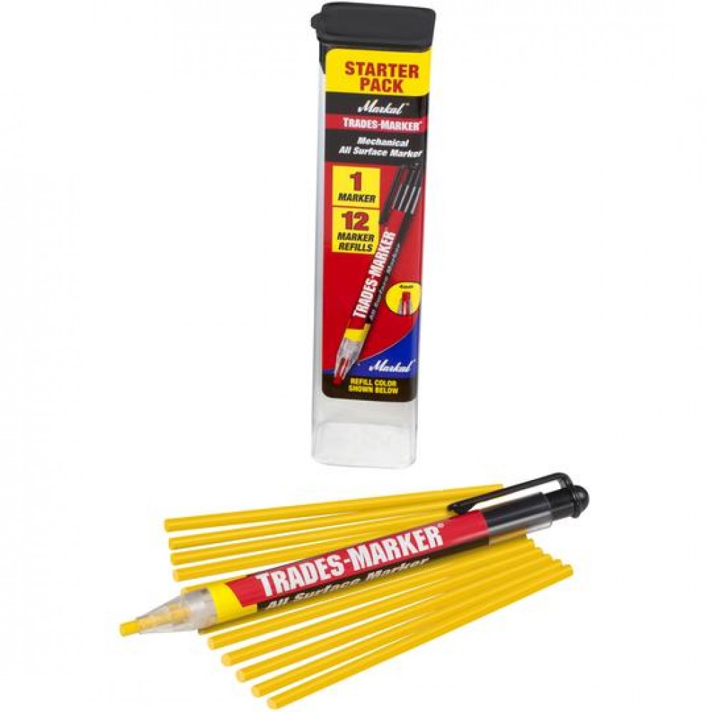 Универсальный механический маркер Markal Trades-Marker Starter Pack, Желтый 96131