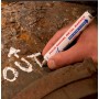 Перманентный маркер на основе жидкой краски с металлически наконечником Markal Nissen Solid Barrel Metal Marker,Белый  28710