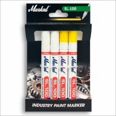 Набор маркеров MARKAL SL.100 RETAIL PACK, 2 x Белый, 2 x Желтый 22229